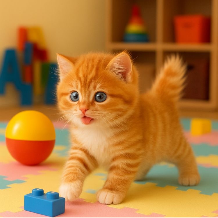 Interactive Toy Cat with Walking and Meowing Action Plush Orange Tabby Electronic Pet - Image 4