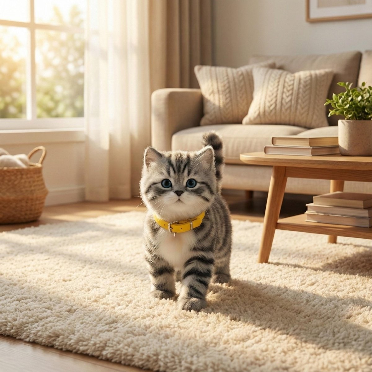 Interactive Toy Cat with Walking Movement and Meowing Sound Plush Robot Kitten Companion - Image 2