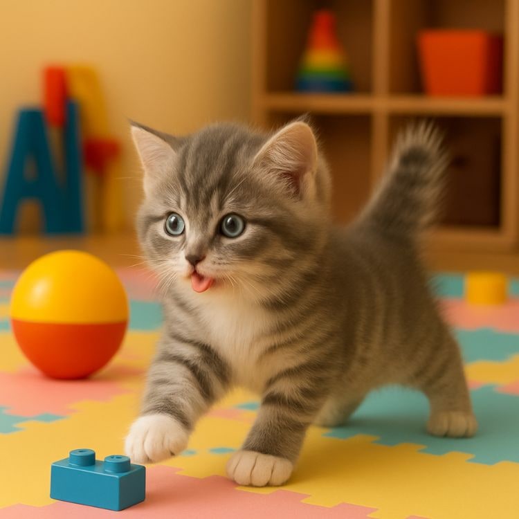 Interactive Toy Cat with Walking Movement and Meowing Sound Plush Robot Kitten Companion - Image 3