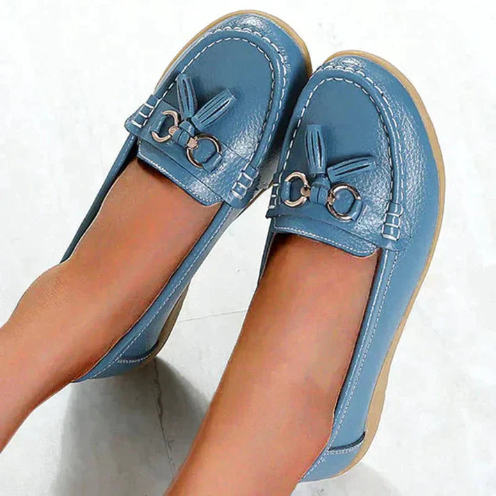 Isabella | Loafers Donna Eleganti Ortopedici Comfort Azzurro