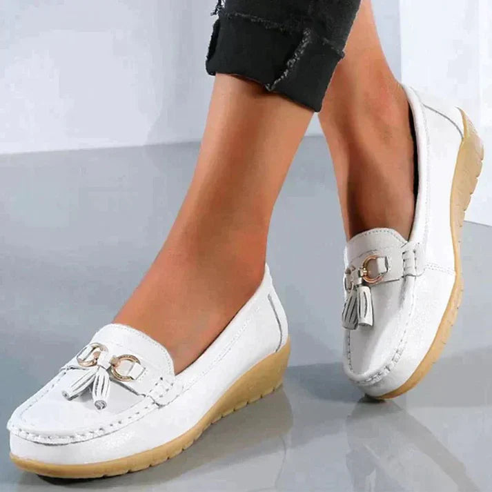 Isabella | Loafers Donna Eleganti Ortopedici Comfort Bianco