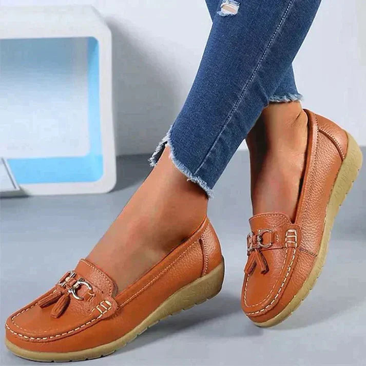 Isabella | Loafers Donna Eleganti Ortopedici Comfort Chiaro