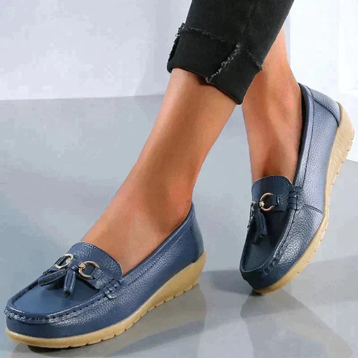 Isabella | Loafers Donna Eleganti Ortopedici Comfort Blu Scuro