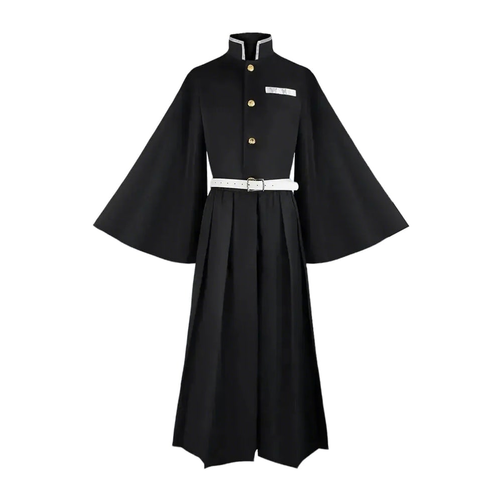 Kids' Anime Cosplay Costume with High Collar Jacket Wide-Leg Pants and Gold Buttons - Image 3