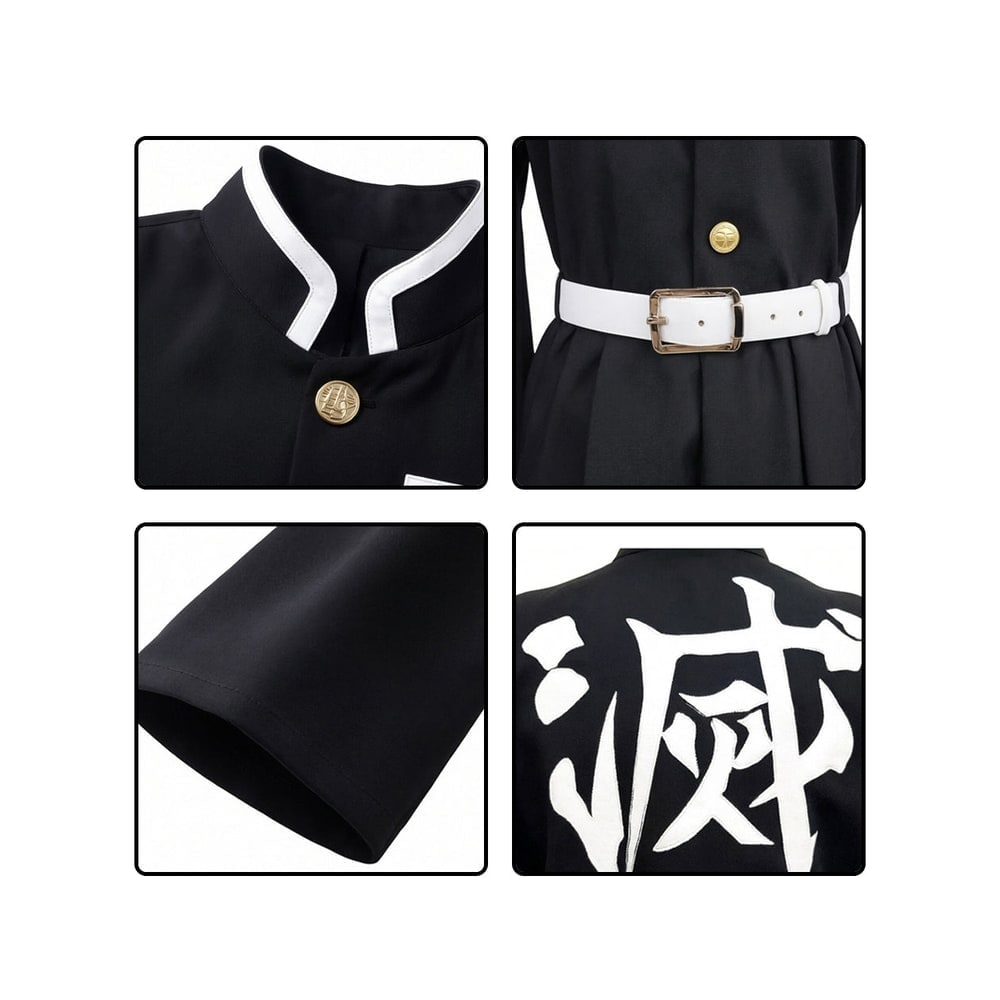 Kids' Anime Cosplay Costume with High Collar Jacket Wide-Leg Pants and Gold Buttons - Image 6