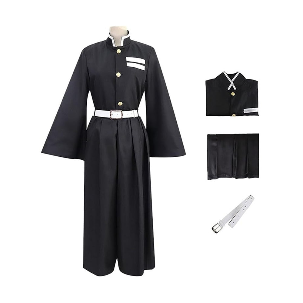 Kids' Anime Cosplay Costume with High Collar Jacket Wide-Leg Pants and Gold Buttons - Image 7