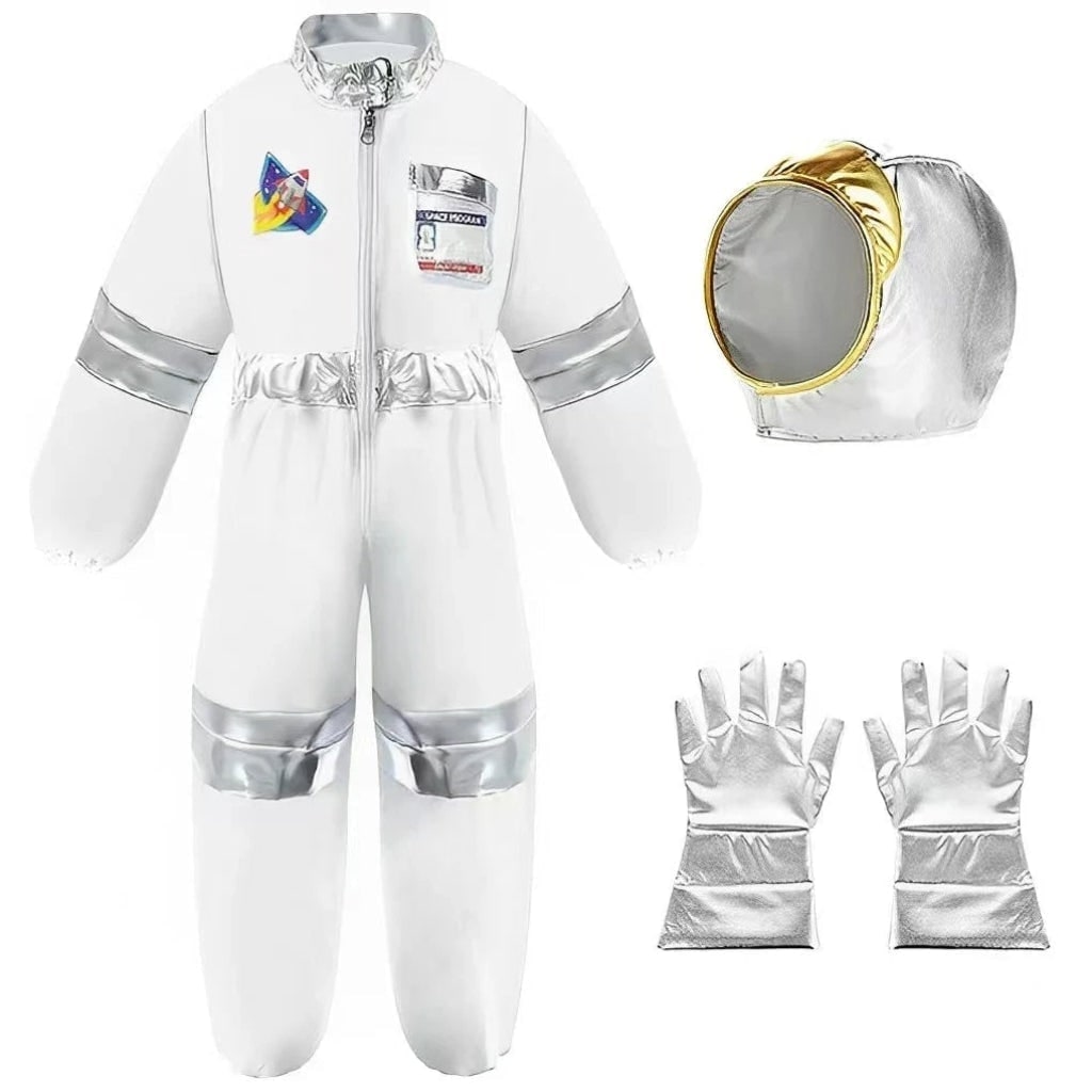 Kids' Astronaut Costume with Helmet and Gloves for Space Explorer Role Play - Image 2