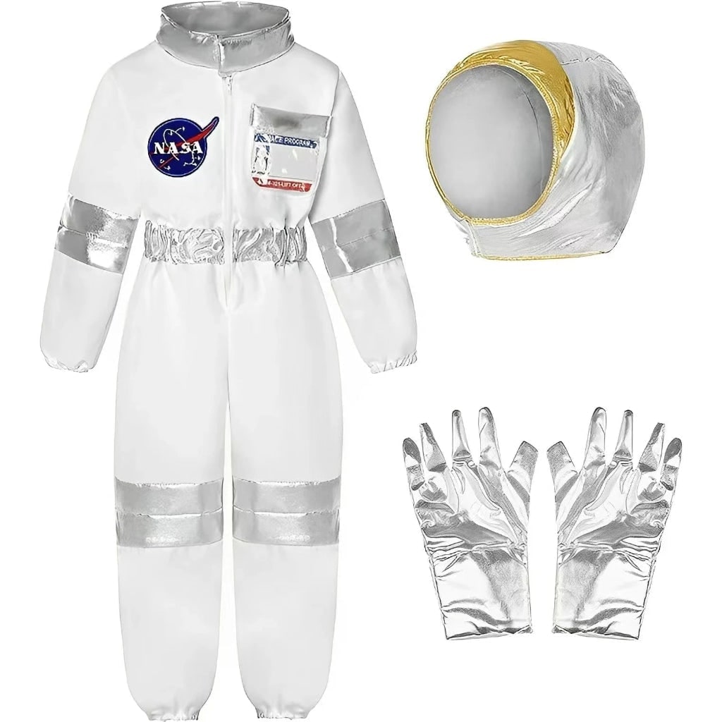 Kids' Astronaut Costume with Helmet and Gloves for Space Explorer Role Play - Image 3
