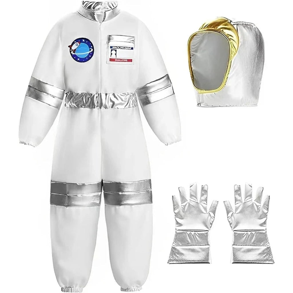 Kids' Astronaut Costume with Helmet and Gloves for Space Explorer Role Play - Image 4