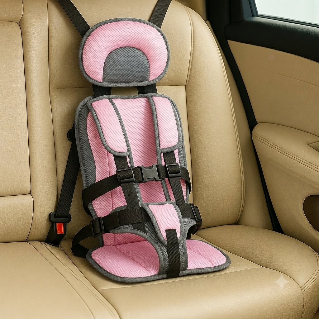 Kids''' Booster Seat Portable for Travel with Padded Headrest and Five-Point Harness - Image 6