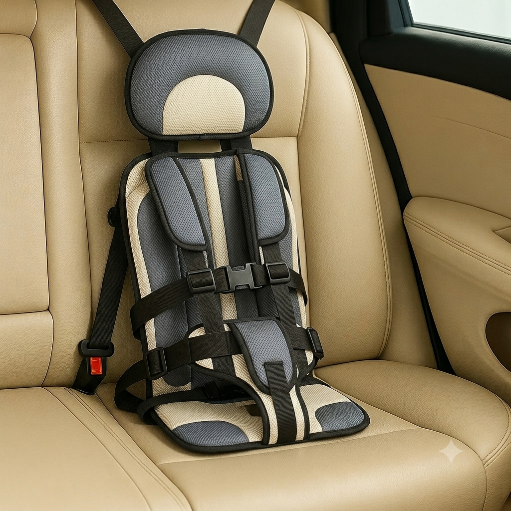 Kids''' Booster Seat Portable for Travel with Padded Headrest and Five-Point Harness - Image 7