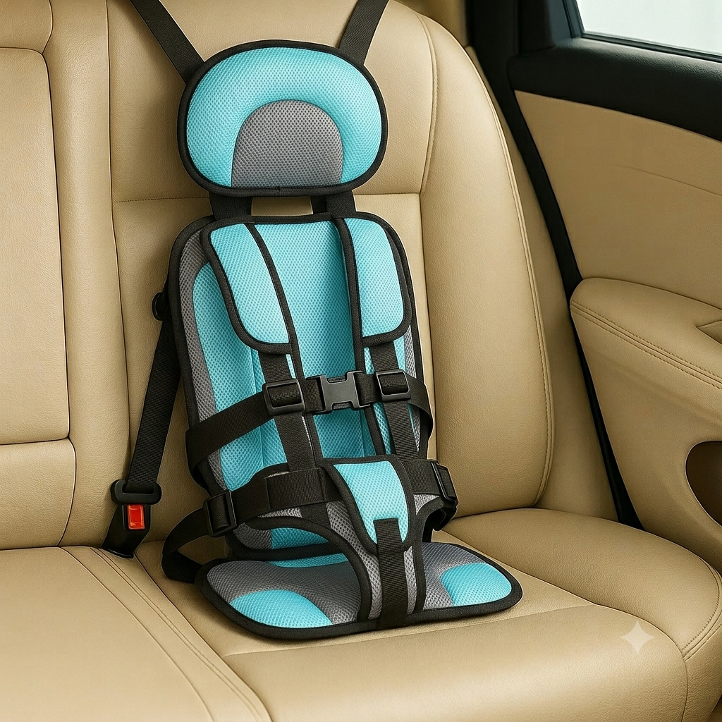 Kids''' Booster Seat Portable for Travel with Padded Headrest and Five-Point Harness - Image 9