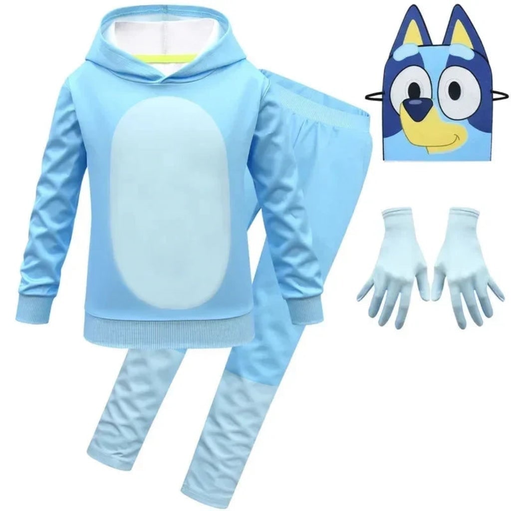 Kids' Character Costume Set with Hoodie, Pants, Mask and Gloves - Image 3