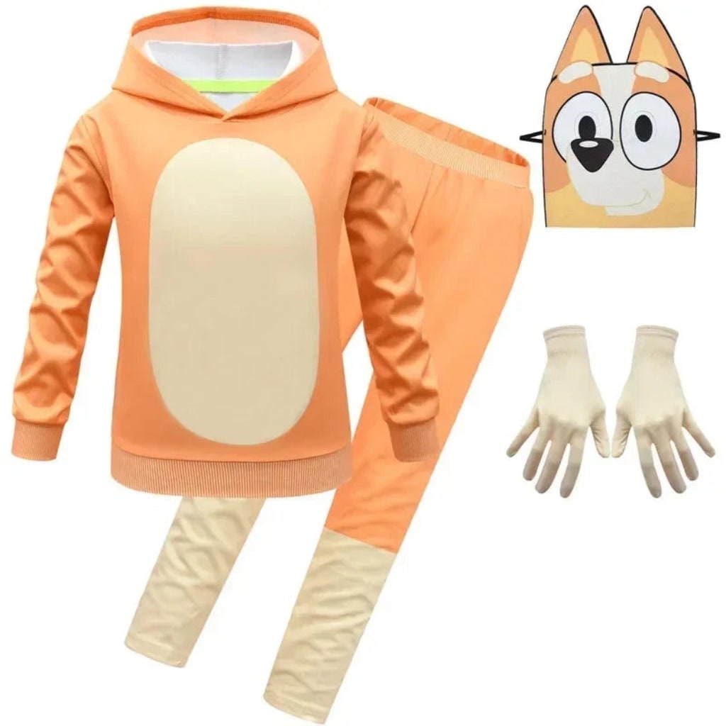Kids' Character Costume Set with Hoodie, Pants, Mask and Gloves - Image 9