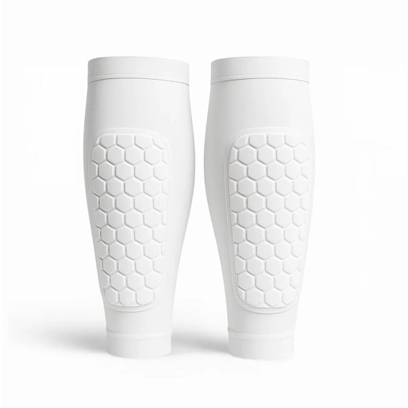 Kids' Compression Calf Sleeves with Padded Foam Protection and Honeycomb Design for Soccer - Image 4