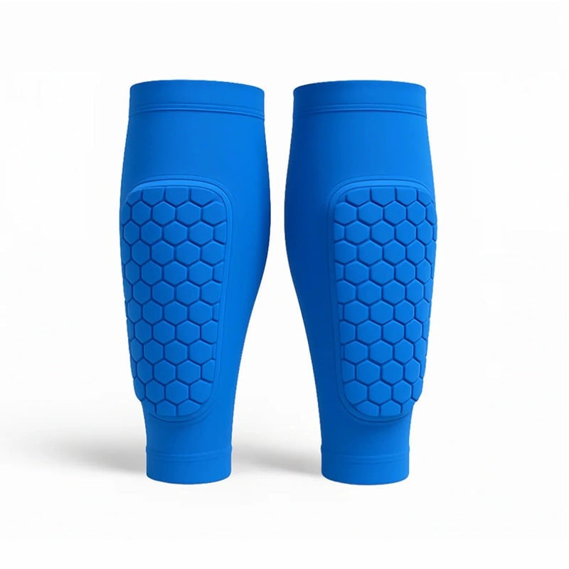 Kids' Compression Calf Sleeves with Padded Foam Protection and Honeycomb Design for Soccer - Image 5