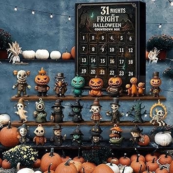Kids' Halloween Advent Calendar Countdown with Surprise Figurines and Spooky Decorations - Image 3