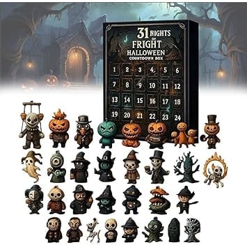 Kids' Halloween Advent Calendar Countdown with Surprise Figurines and Spooky Decorations - Image 4