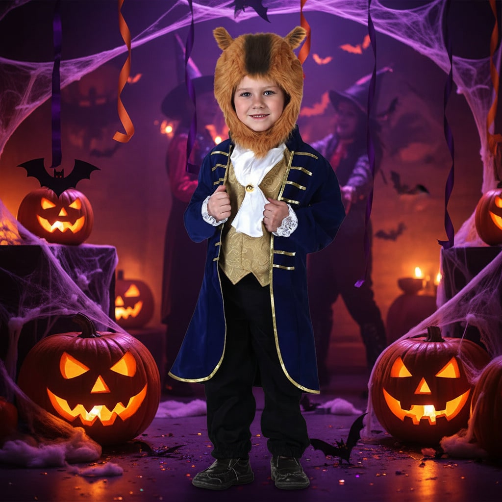 Kids' Halloween Animal Costume with Plush Fleece - Image 3