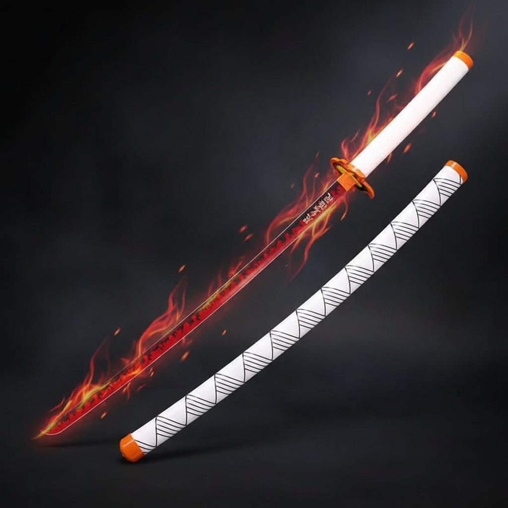 Kids' Halloween Anime Cosplay Costume Set with Flame Cape and Toy for Party - Image 4
