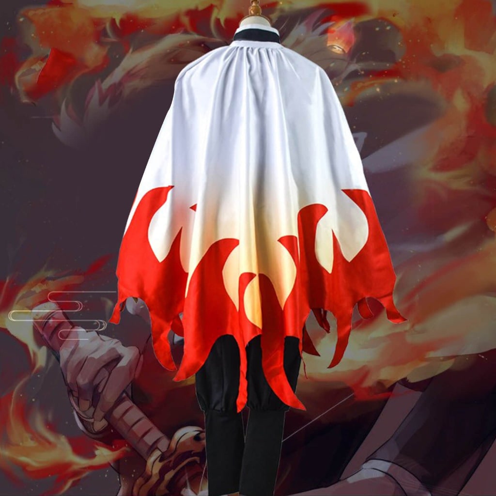 Kids' Halloween Anime Cosplay Costume Set with Flame Cape and Toy for Party - Image 9