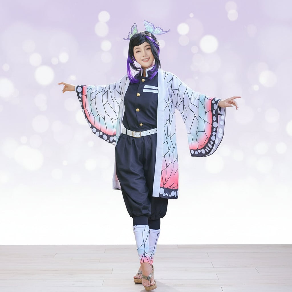 Kids' Halloween Anime Cosplay Costume with Character Outfit and Accessories Set - Image 1