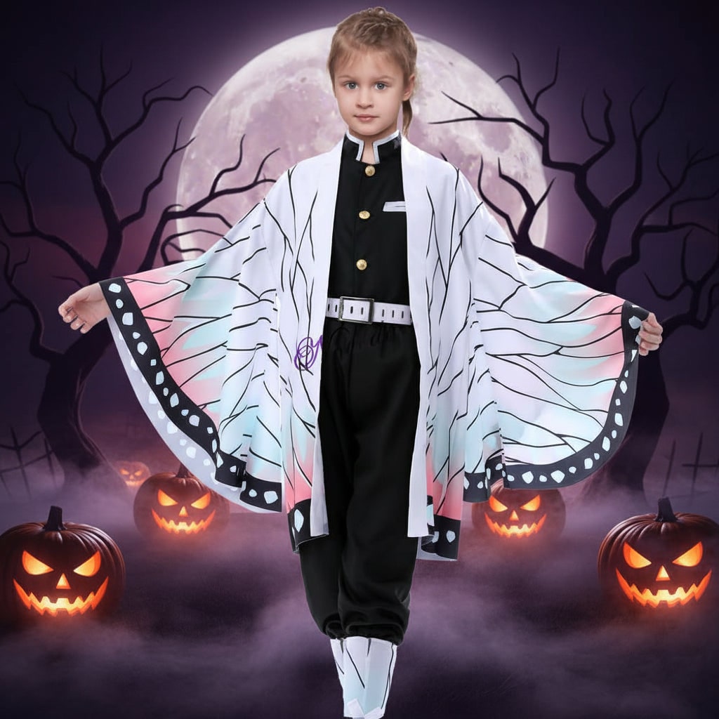 Kids' Halloween Anime Cosplay Costume with Character Outfit and Accessories Set - Image 2