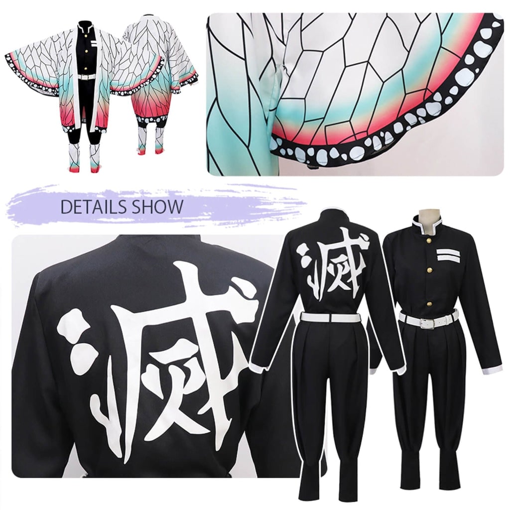 Kids' Halloween Anime Cosplay Costume with Character Outfit and Accessories Set - Image 8
