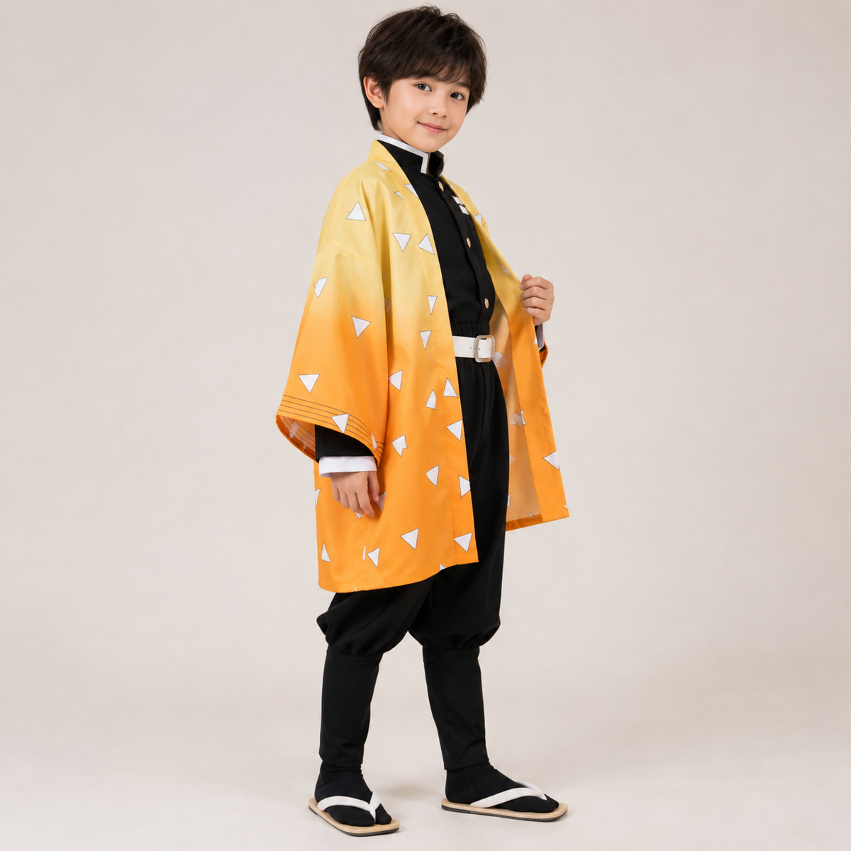 Kids' Halloween Anime Cosplay Costume with Haori Jacket and Fox for Character Party - Image 2