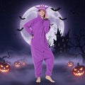 Kids' Halloween Christmas Onesie Pajamas with Fleece Hood and Character Design Grinch - Image 1