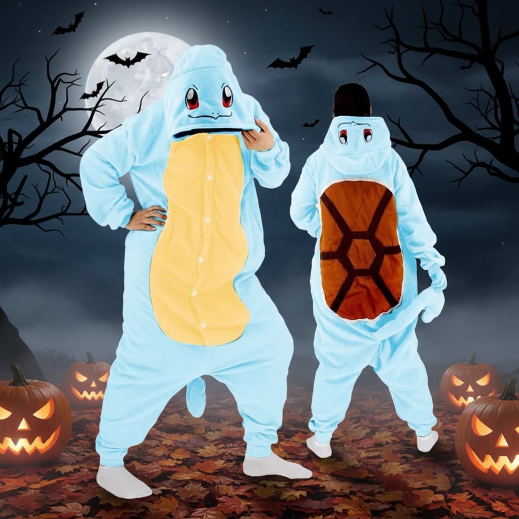 Kids' Halloween Christmas Onesie Pajamas with Fleece Hood and Character Design Grinch - Image 6