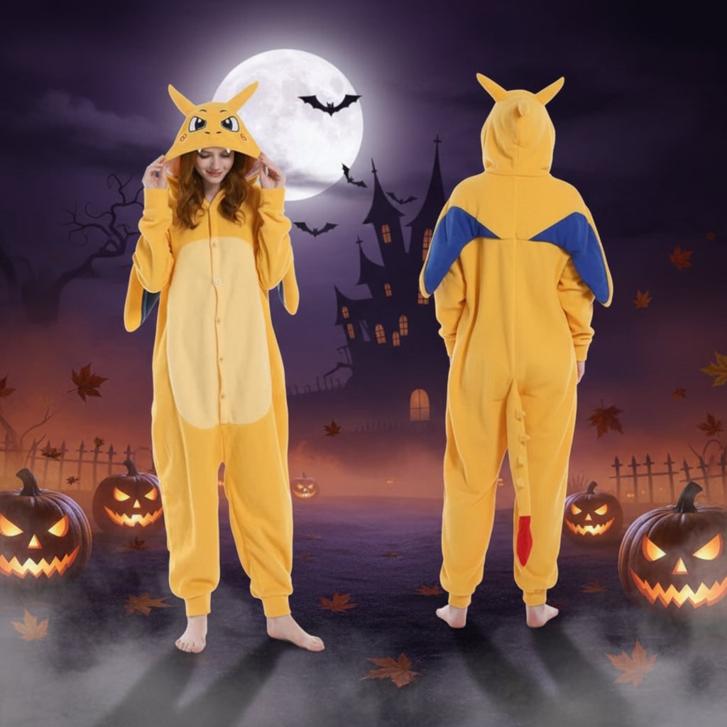 Kids' Halloween Christmas Onesie Pajamas with Fleece Hood and Character Design Grinch - Image 8