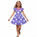 Kids' Halloween Costumes with Polka Dot Ruffled Sleeves and Faux Collar Up - Image 1