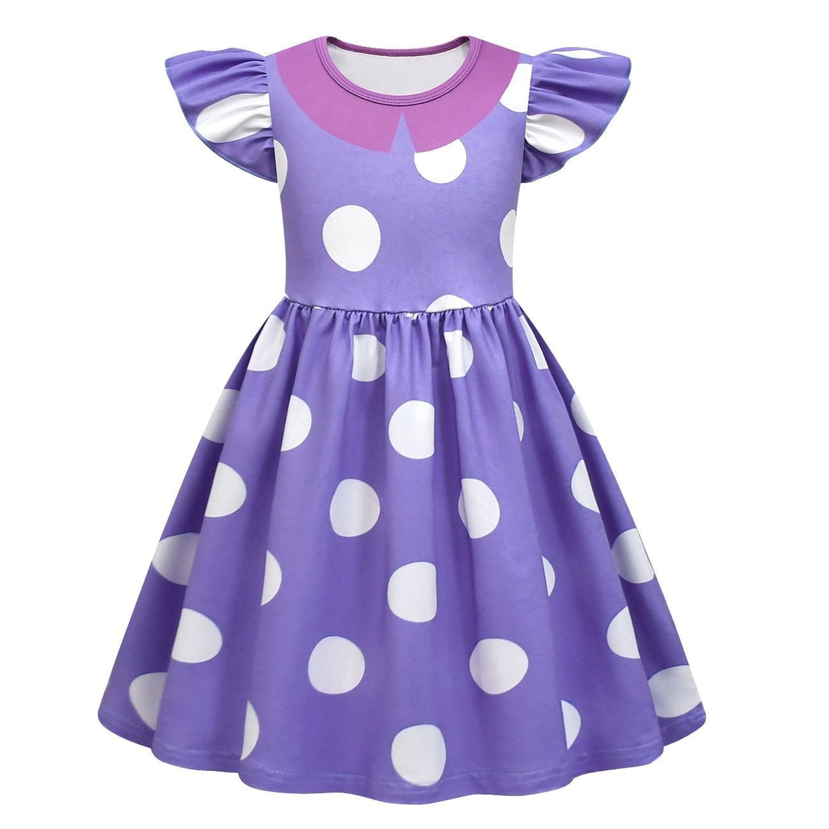 Kids' Halloween Costumes with Polka Dot Ruffled Sleeves and Faux Collar Up - Image 3