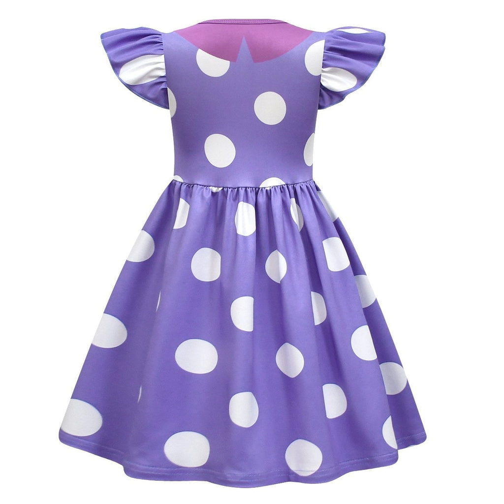 Kids' Halloween Costumes with Polka Dot Ruffled Sleeves and Faux Collar Up - Image 4