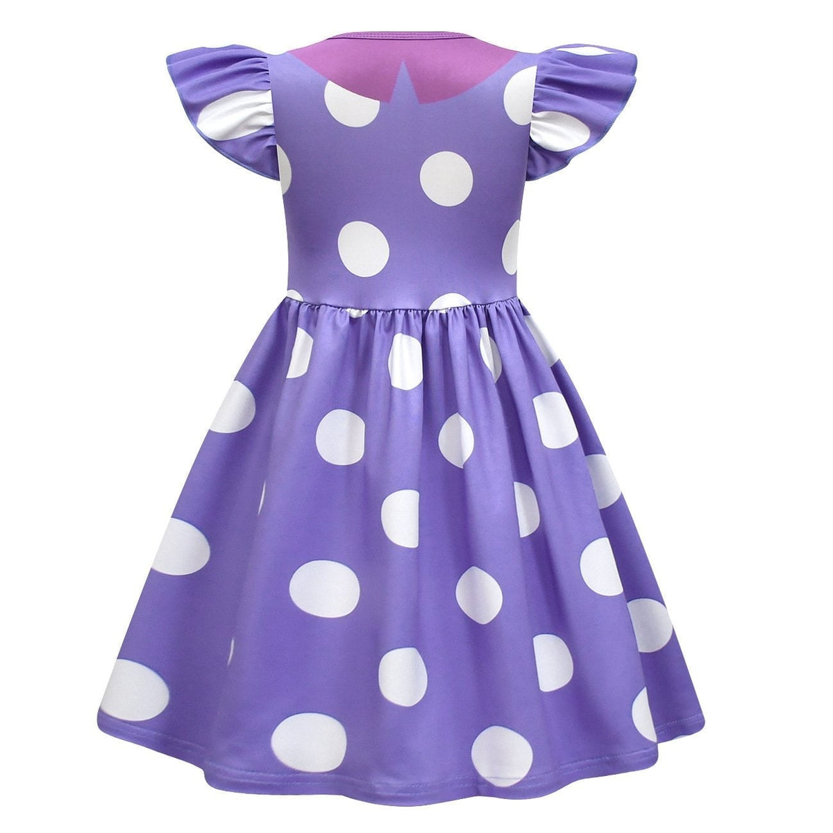 Kids' Halloween Costumes with Polka Dot Ruffled Sleeves and Faux Collar Up - Image 4