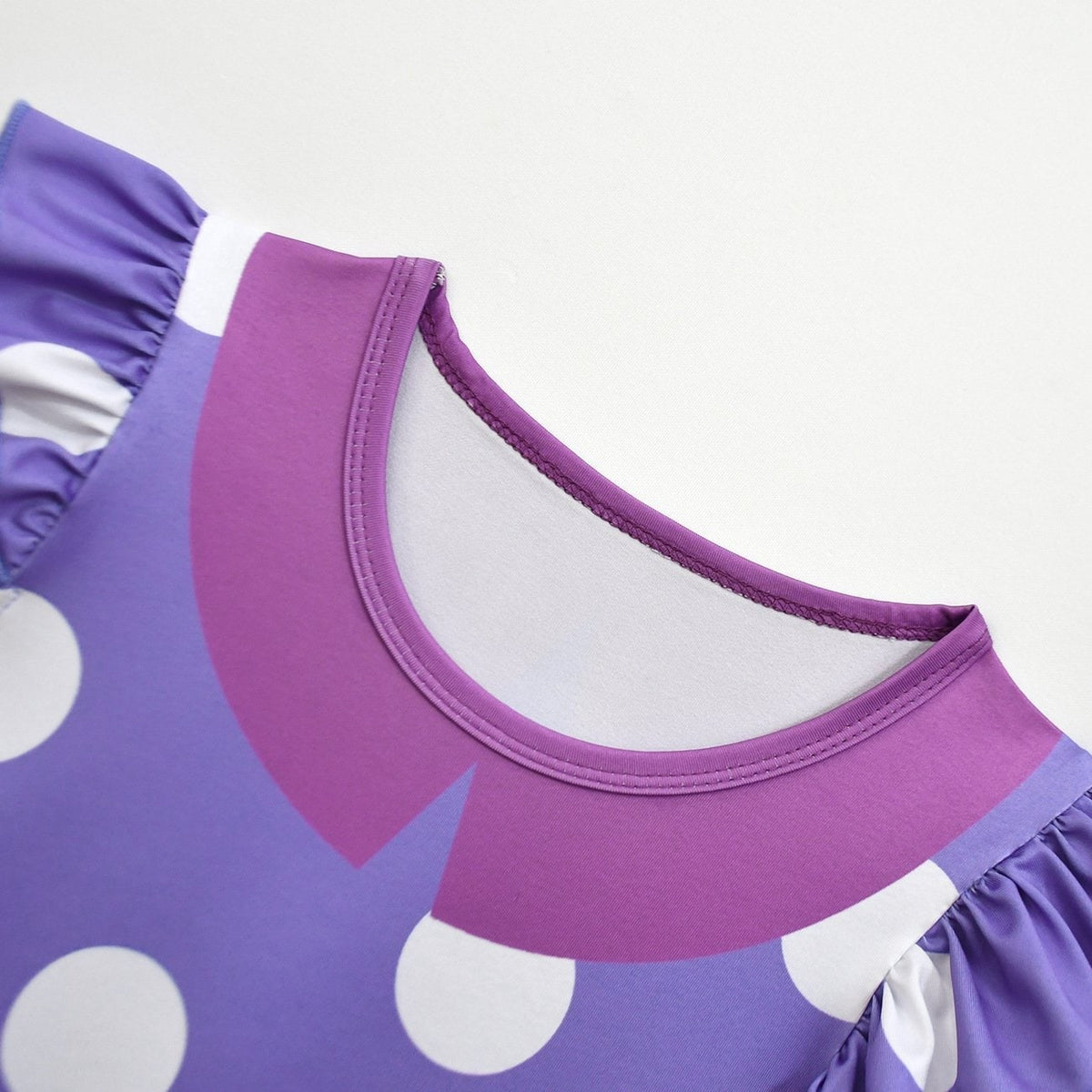 Kids' Halloween Costumes with Polka Dot Ruffled Sleeves and Faux Collar Up - Image 6
