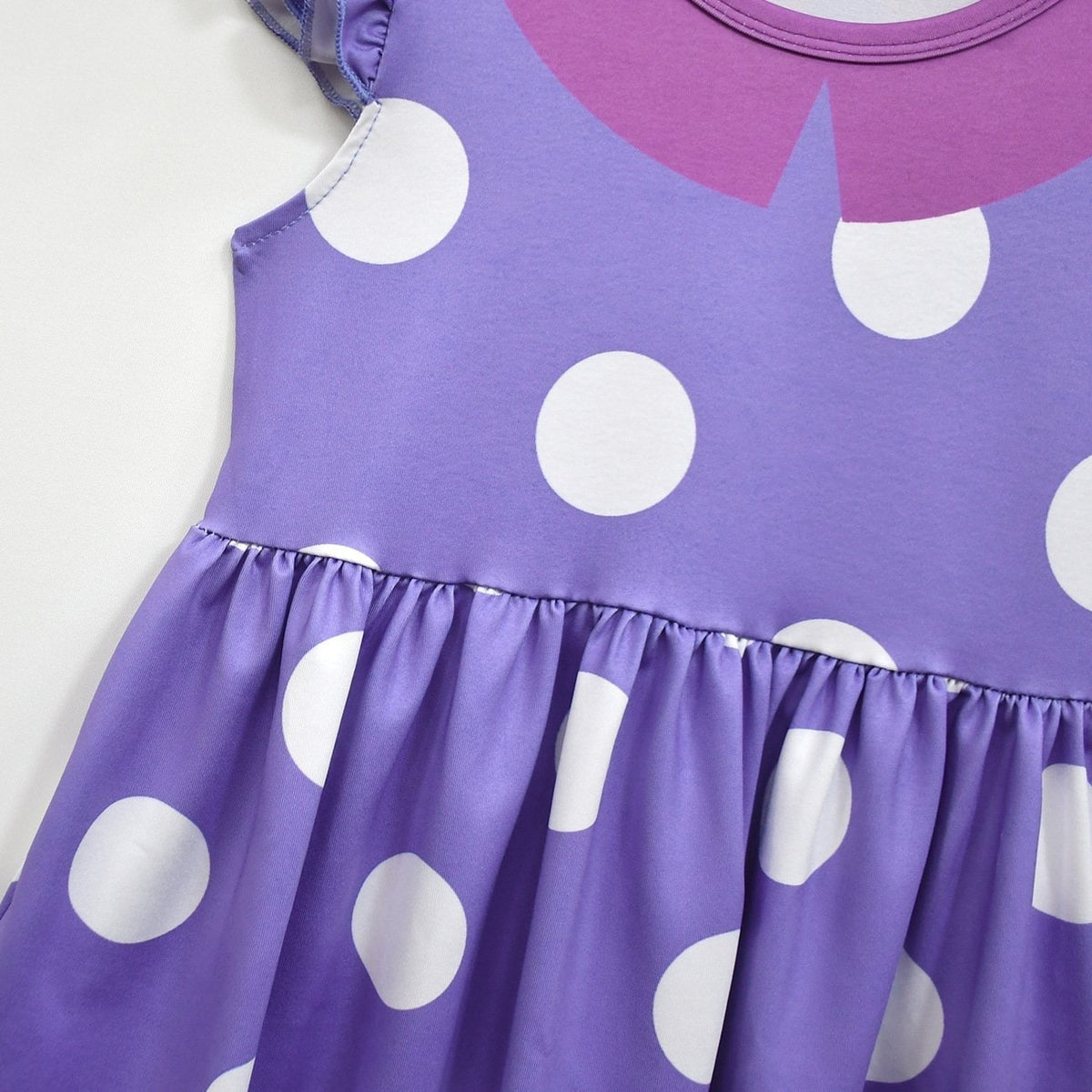 Kids' Halloween Costumes with Polka Dot Ruffled Sleeves and Faux Collar Up - Image 7