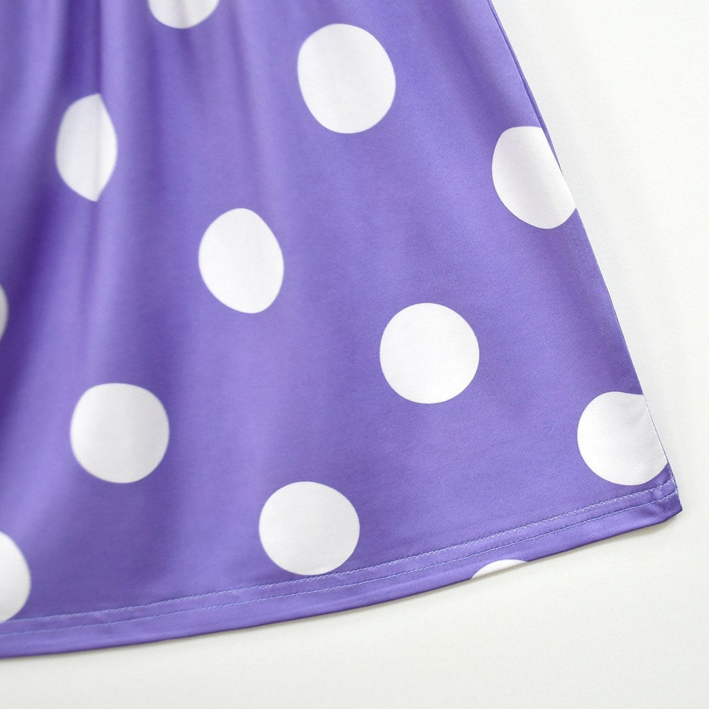 Kids' Halloween Costumes with Polka Dot Ruffled Sleeves and Faux Collar Up - Image 9