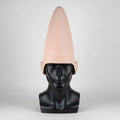 Kids' Halloween Creepy Conehead Mask with Ears and Forehead Wrinkles Latex Alien Costume - Image 1