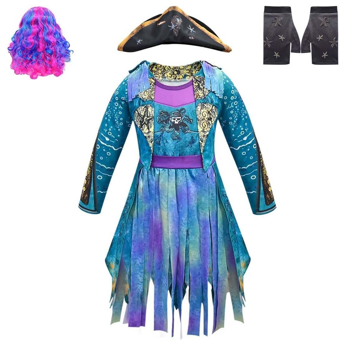 Kids' Halloween Pirate Costume with Tricorn for Swashbuckling Outfit - Image 1