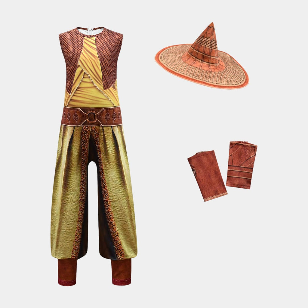 Kids' Halloween Princess Costume with Raya Cape and for Party Dress-Up - Image 3