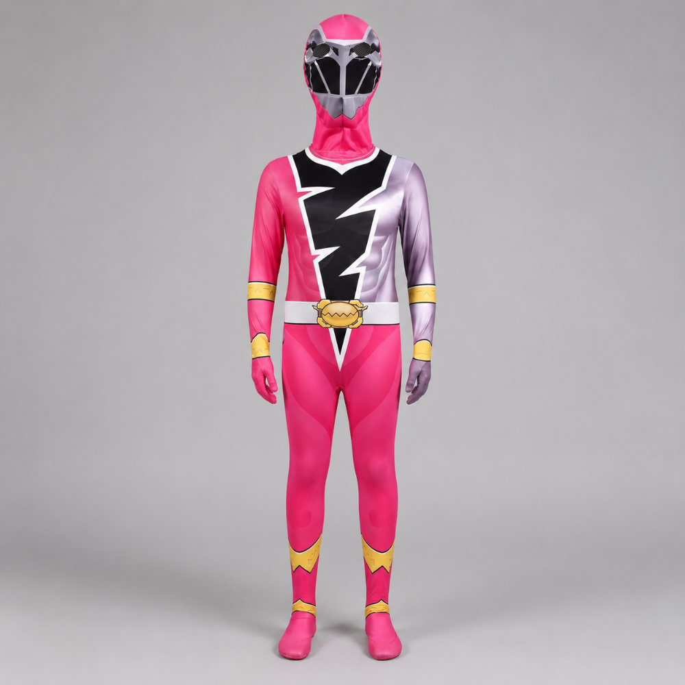 Kids' Halloween Superhero Costume color heroes Jumpsuit with Hood Mask - Image 2