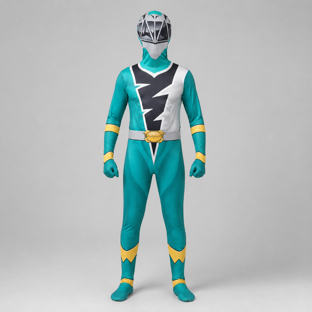 Kids' Halloween Superhero Costume color heroes Jumpsuit with Hood Mask - Image 4