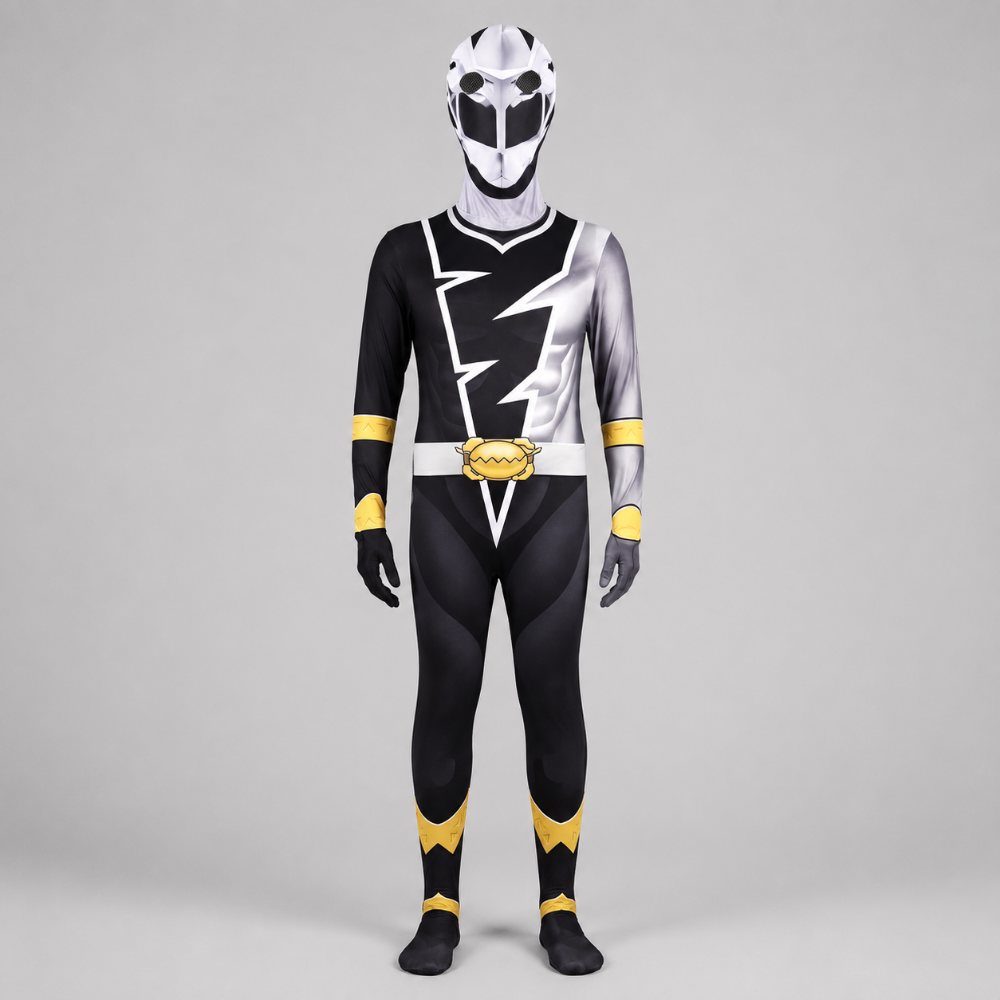 Kids' Halloween Superhero Costume color heroes Jumpsuit with Hood Mask - Image 6