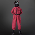 Kids' Halloween survival game Costume Hooded Jumpsuit with Mask and Accessories for Cosplay Party - Image 1