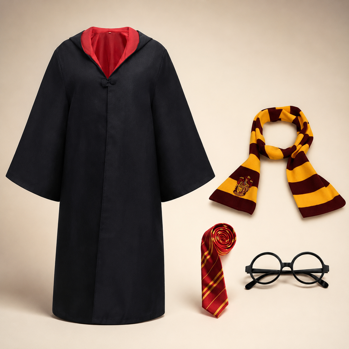 Kids' Halloween Wizard Robe Costume with Black Bell Sleeves Hood and for Cosplay Party - Image 6