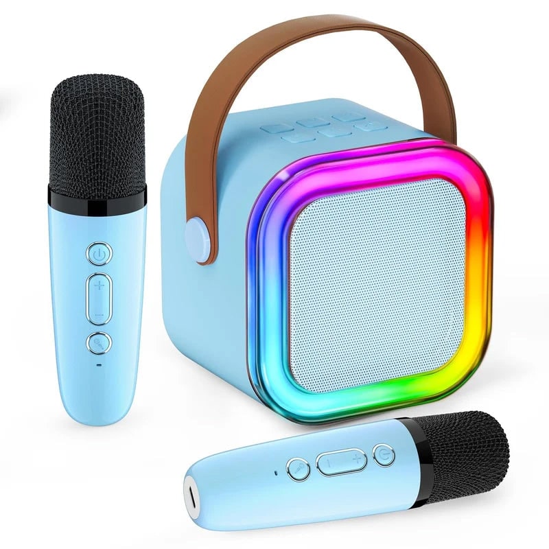 Kids' Mini Karaoke Machine with Wireless Microphones and Bluetooth Speaker - Image 14