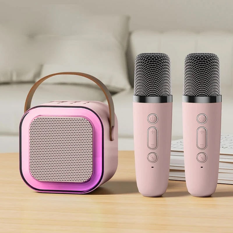 Kids' Mini Karaoke Machine with Wireless Microphones and Bluetooth Speaker - Image 2
