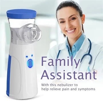 Kids' Portable Nebulizer Machine with Battery Power Face Mask and Fine Mist for Asthma - Image 2